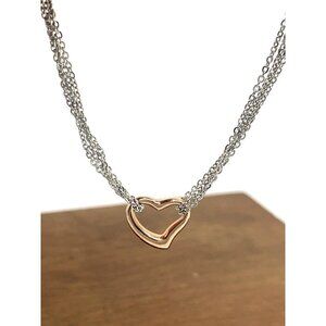 Heart Love Bracelet 14k Rose White Gold Multi Strand Women's 8.5'' wrist Size